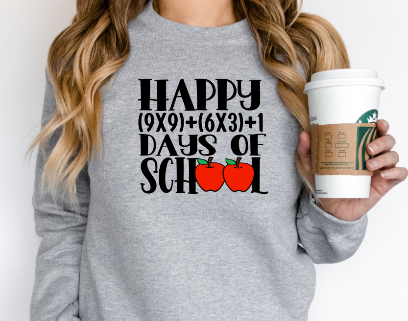 Happy 100 Days of School Math Equation Shirt