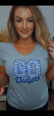 Los Angeles Leopard Print Glitter Shirt