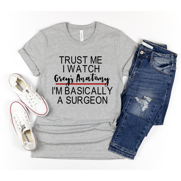 Untersetzer „Trust Me, I'm Basically A Surgeon“ – Lustig, Aus MDF, 9x9 Cm, Grey's Anatomy-Fans