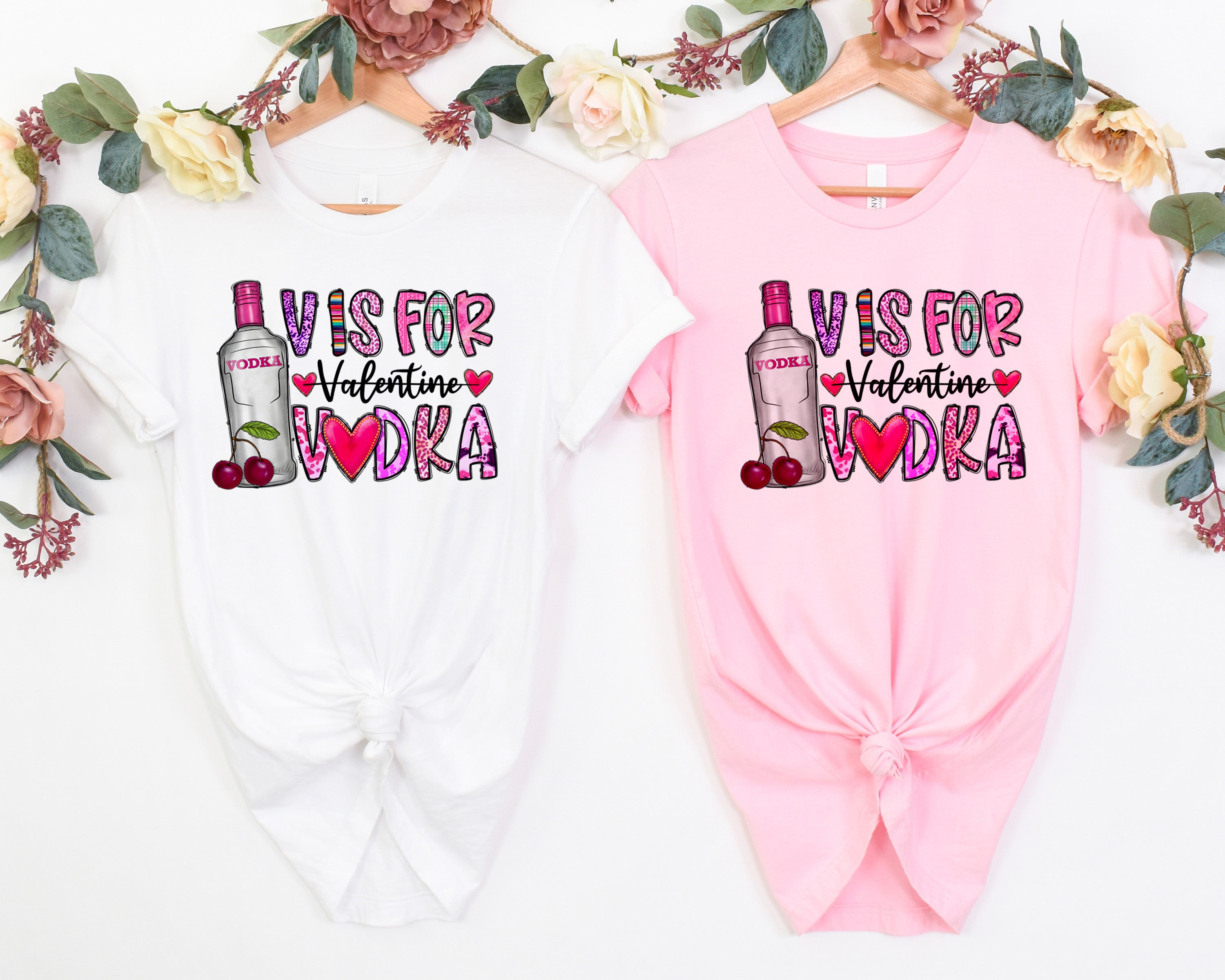V is for Vodka Valentine's Day Shirt
