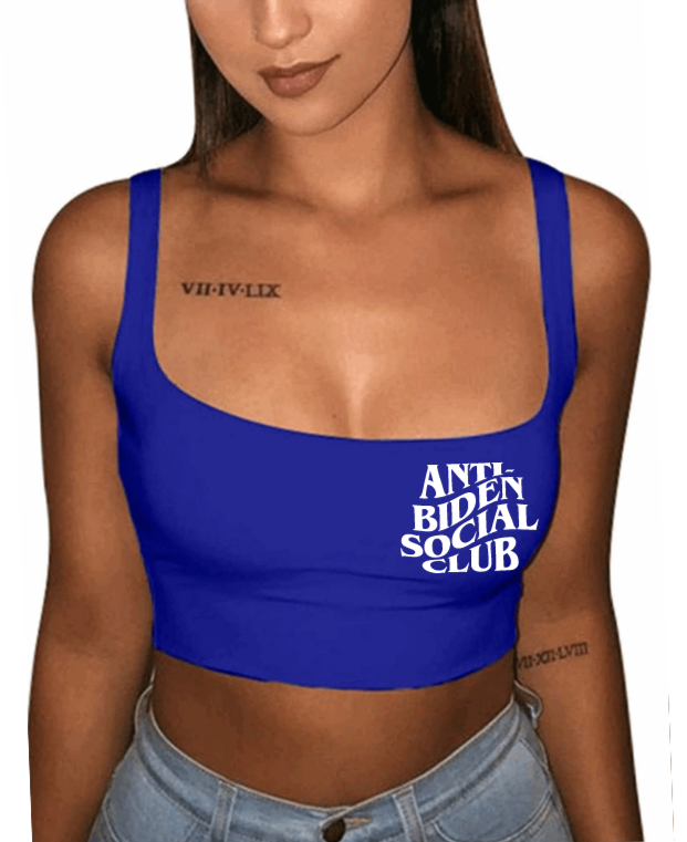 Anti Biden Social Club Crop Top - Available in Multiple Colors