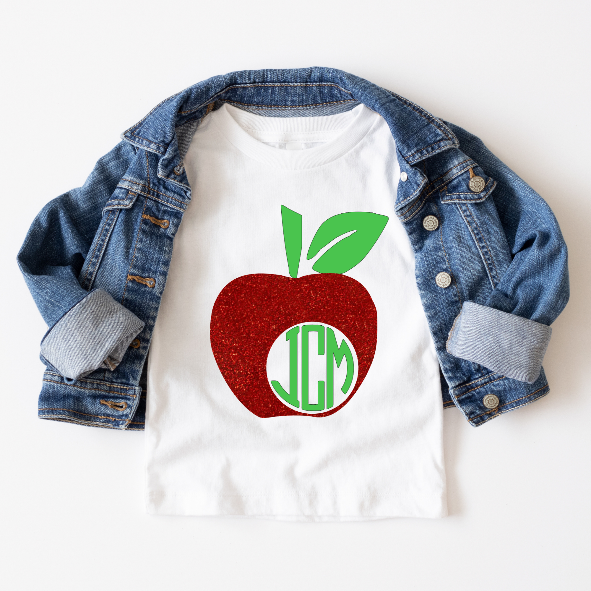 Back to School Monogram Glitter Shirt