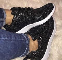 Black Glitter Glam Sneakers
