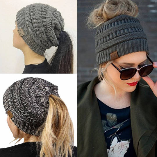 CC Messy Bun Beanies