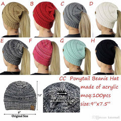 CC Messy Bun Beanies