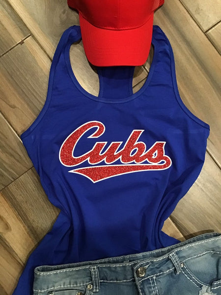 Lulu Grace Designs Chicago Cubs Inspired Baseball Jersey: Baseball Fan Gear & Apparel for Women L / Unisex Button Down Jersey