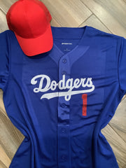 LA Dodgers Inspired Elton John Style Baseball Jersey - Blue