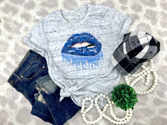 LA Dodgers Dripping Lips Top