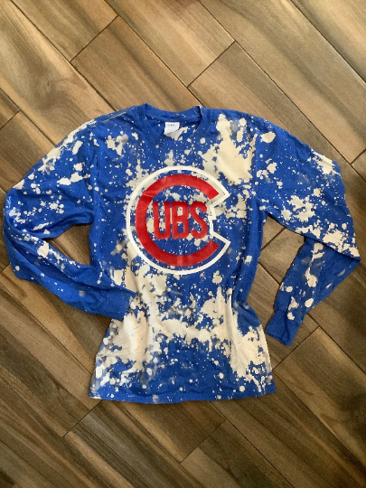 Chicago Cubs Distressed Bleached Tee