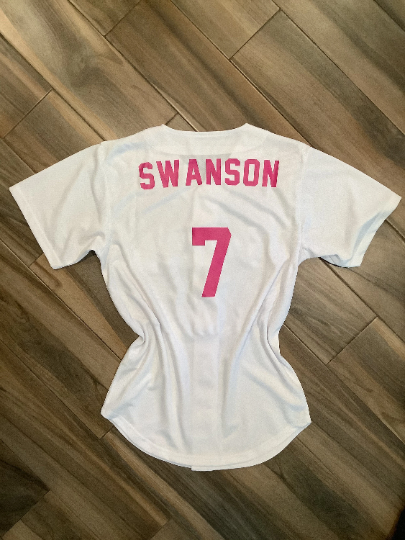 Atlanta Braves Inspired Pink Glitter Top
