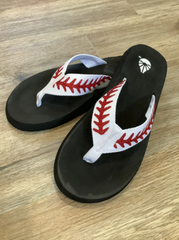 Custom Baseball Glitter Flip Flops