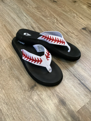 Custom Baseball Glitter Flip Flops