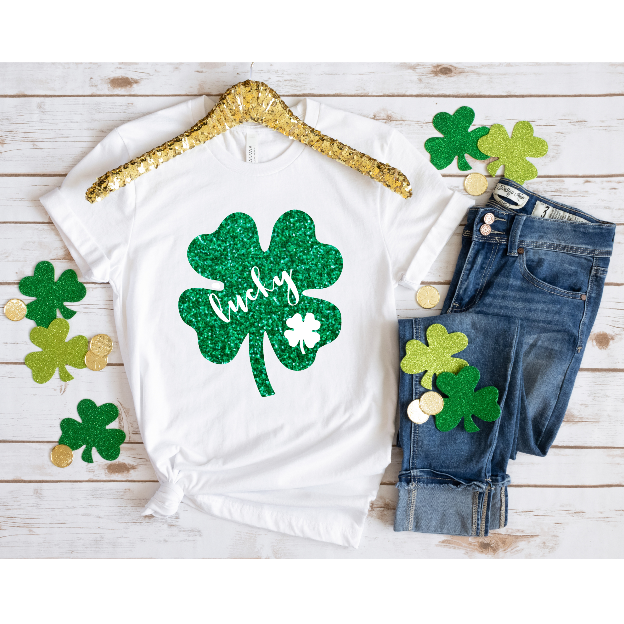 Glitter Lucky Shamrock Shirt