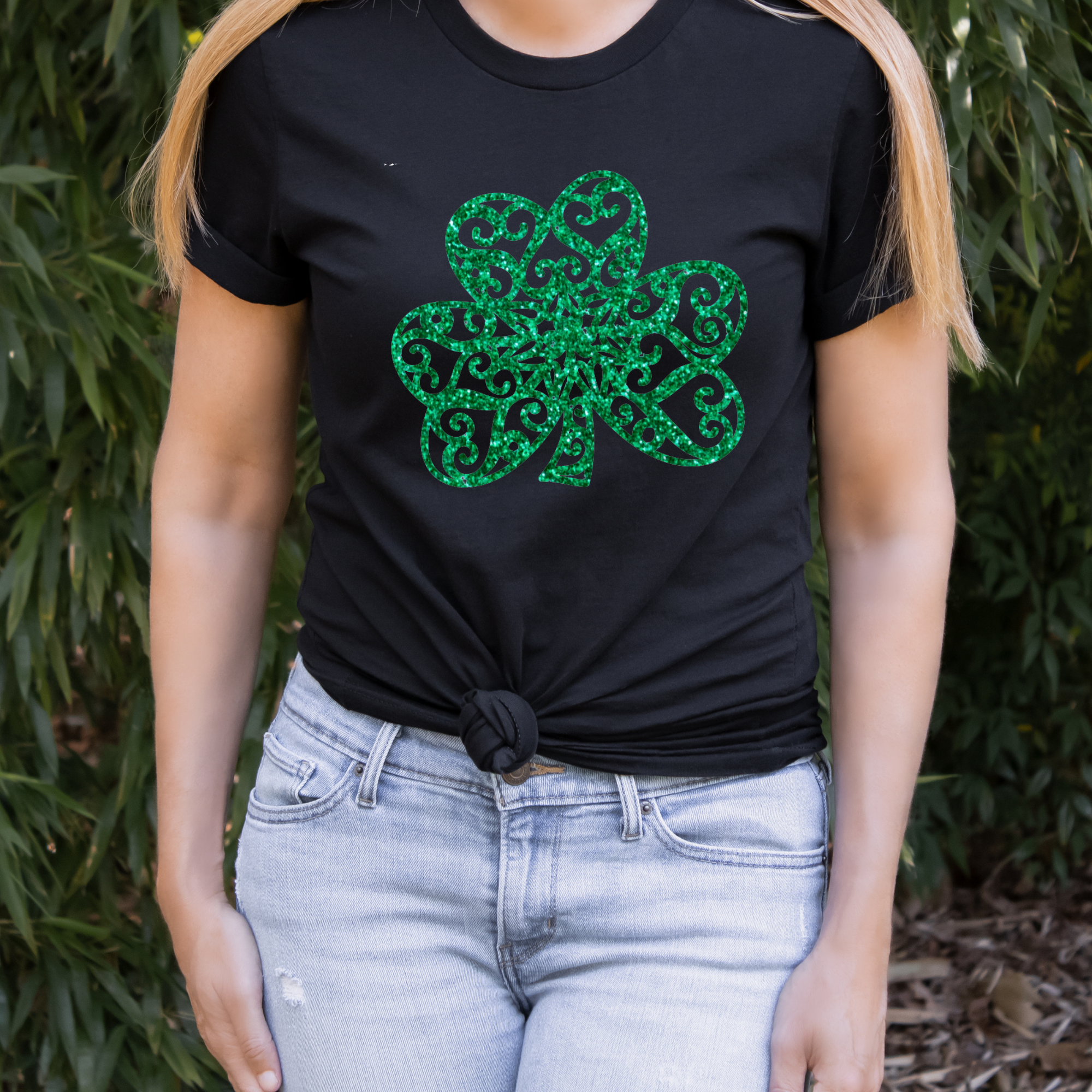 Glitter Celtic Clover Shirt