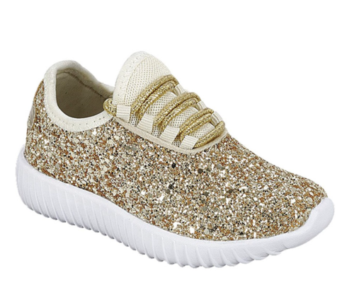 Gold Glitter Glam Sneakers