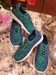 Green Glitter Sneakers