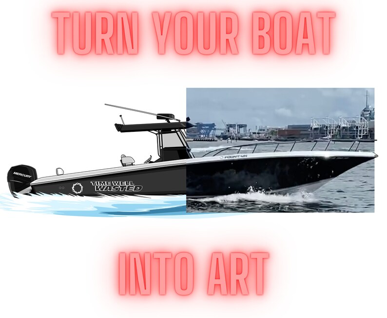 Custom Digital Boat Artwork