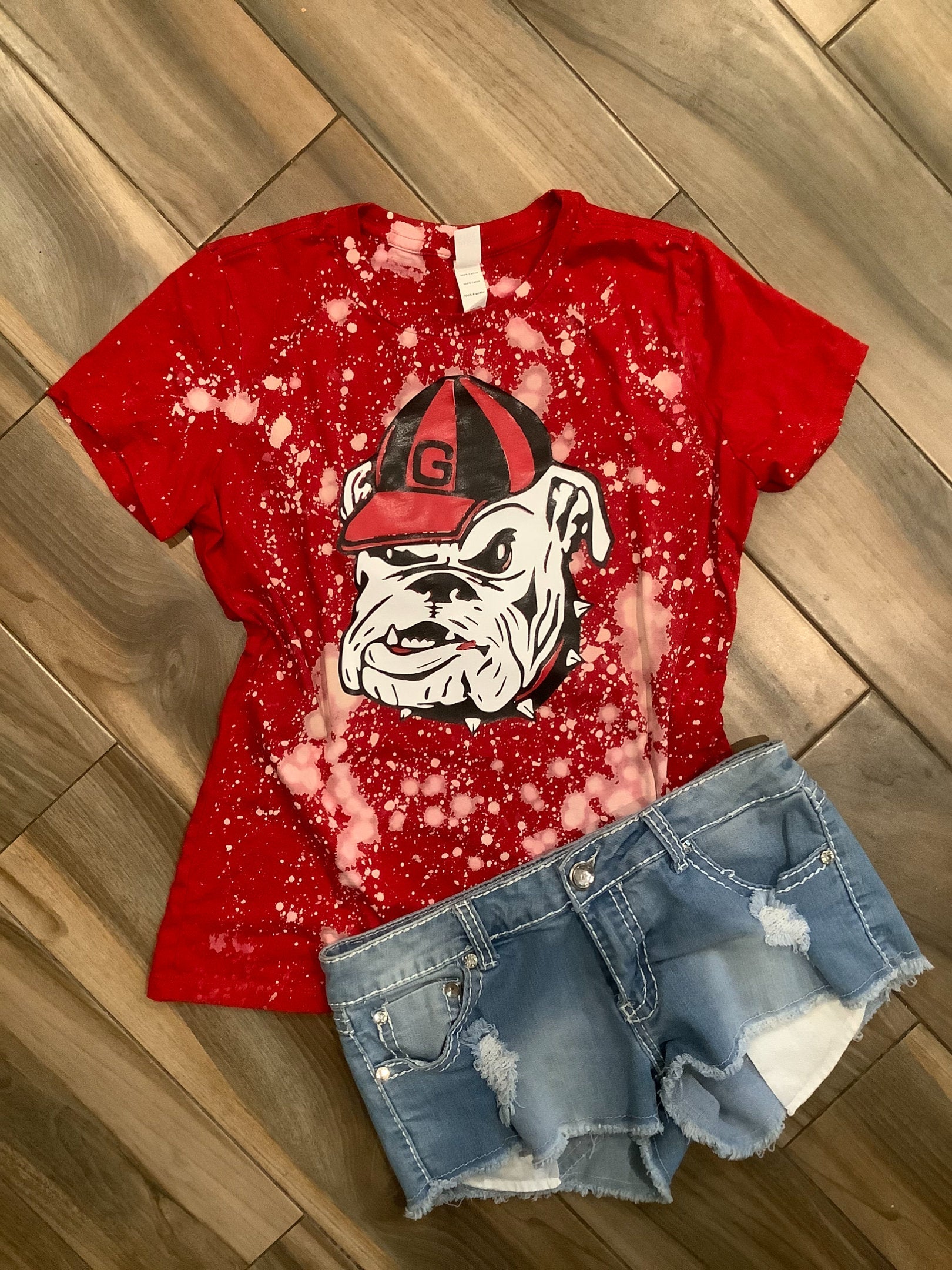 Georgia Bulldog Vintage Bleached Tee