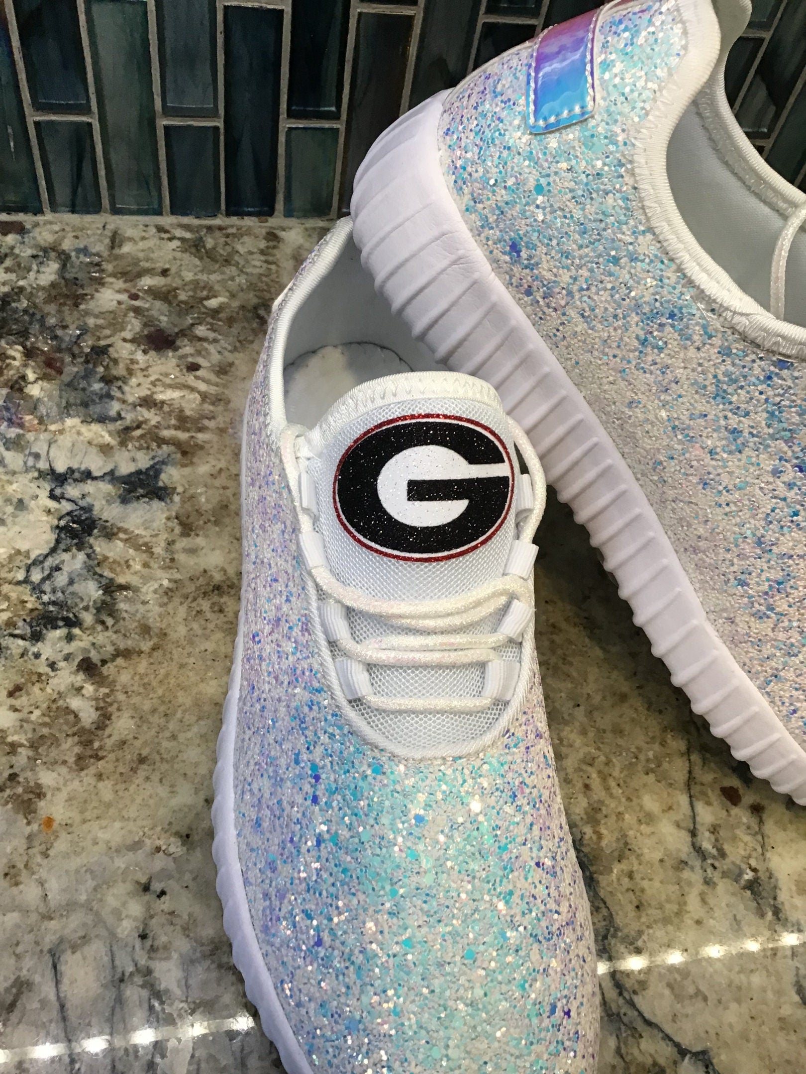 Georgia Bulldog Glitter Sneakers