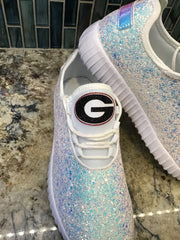 Georgia Bulldog Glitter Sneakers