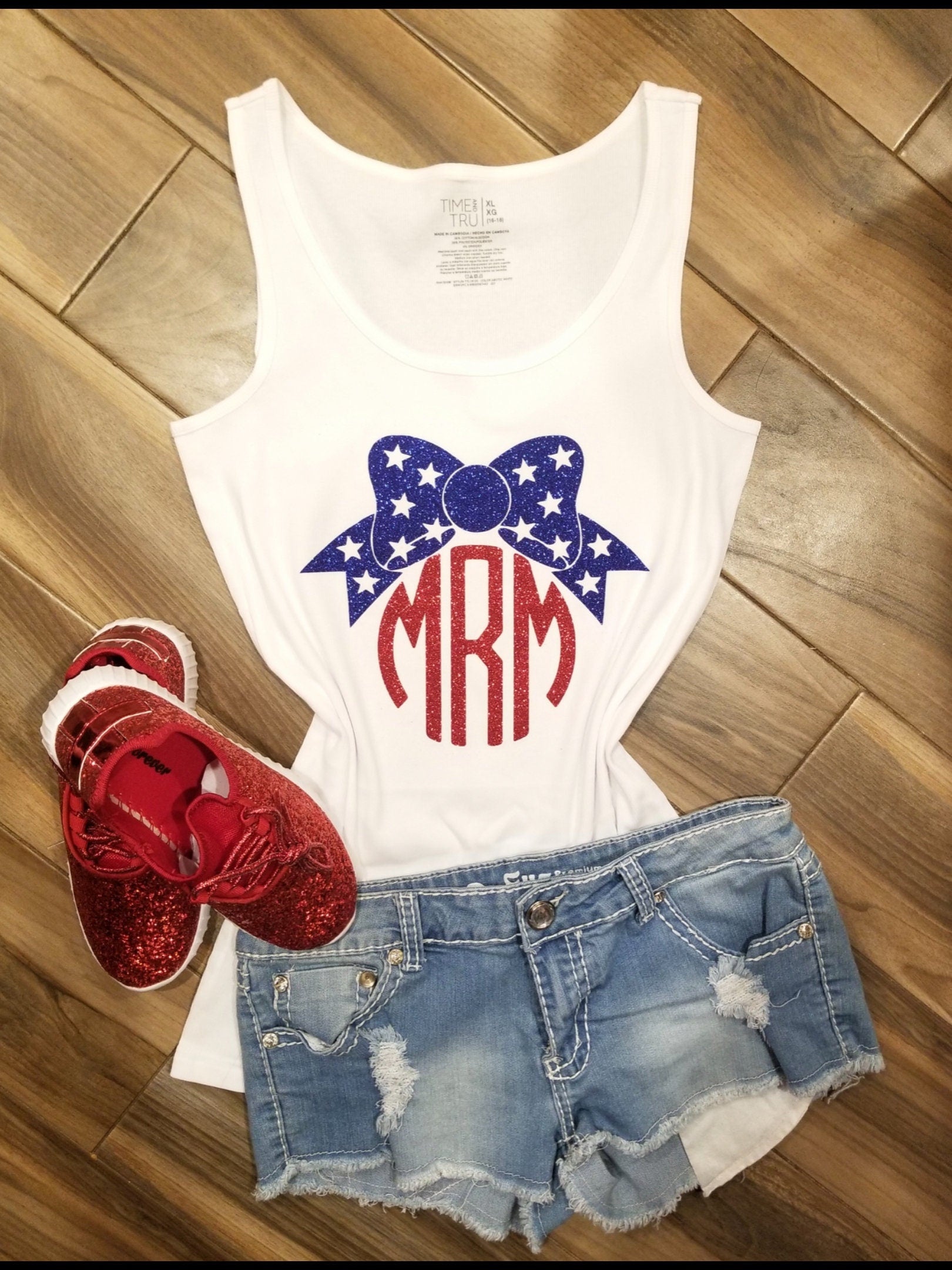 America Monogrammed Glitter Shirt