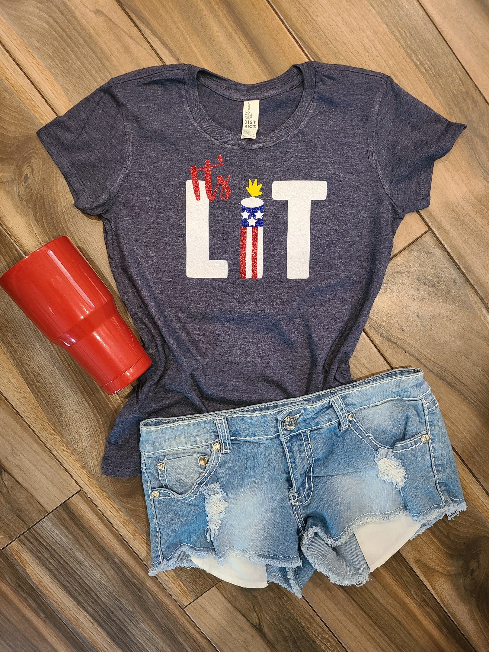 America It’s Lit Glitter Shirt