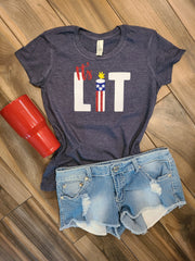 America It’s Lit Glitter Shirt