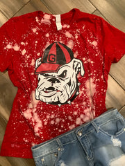 Georgia Bulldog Vintage Bleached Tee