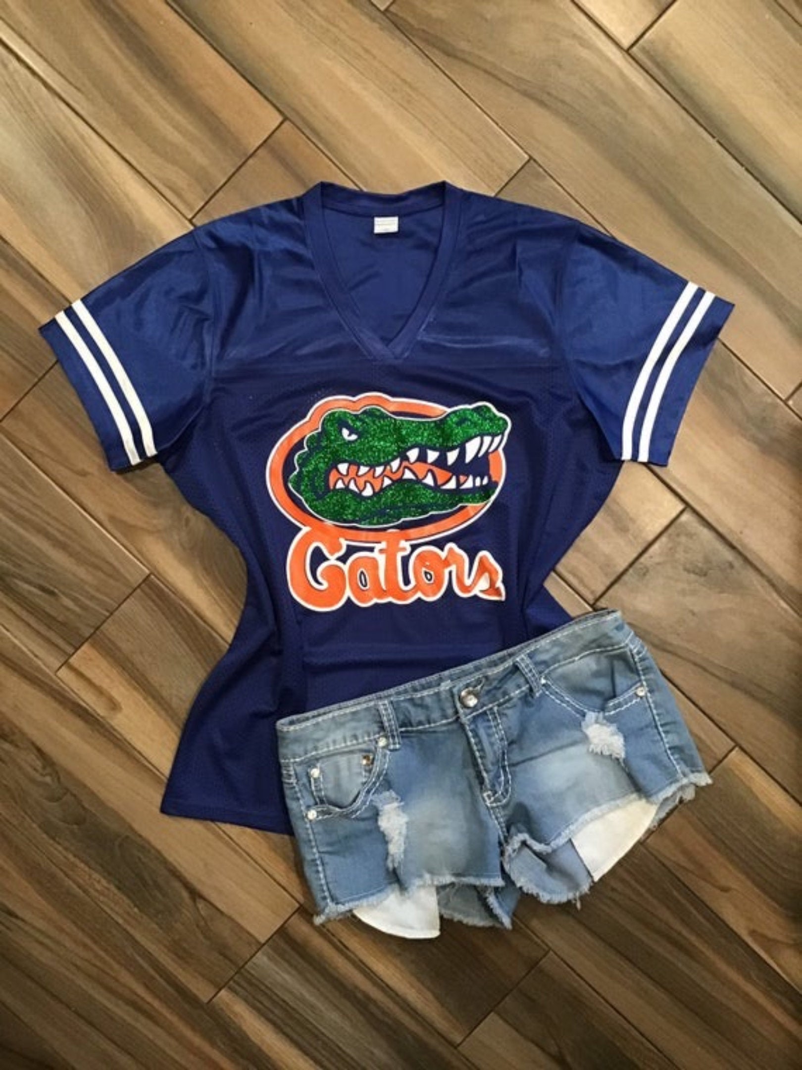 Florida Gators Glitter Gator Head Jersey