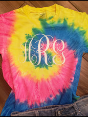 Monogram Tie-dye Shirt / Bachelorette Party Shirts / Sorority Tee / Wedding Party Tee / Monogrammed Kids Tee