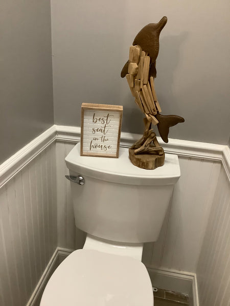 Best seat in discount the house bathroom sign