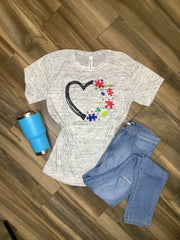 Autism Awareness Puzzle Heart Shirt