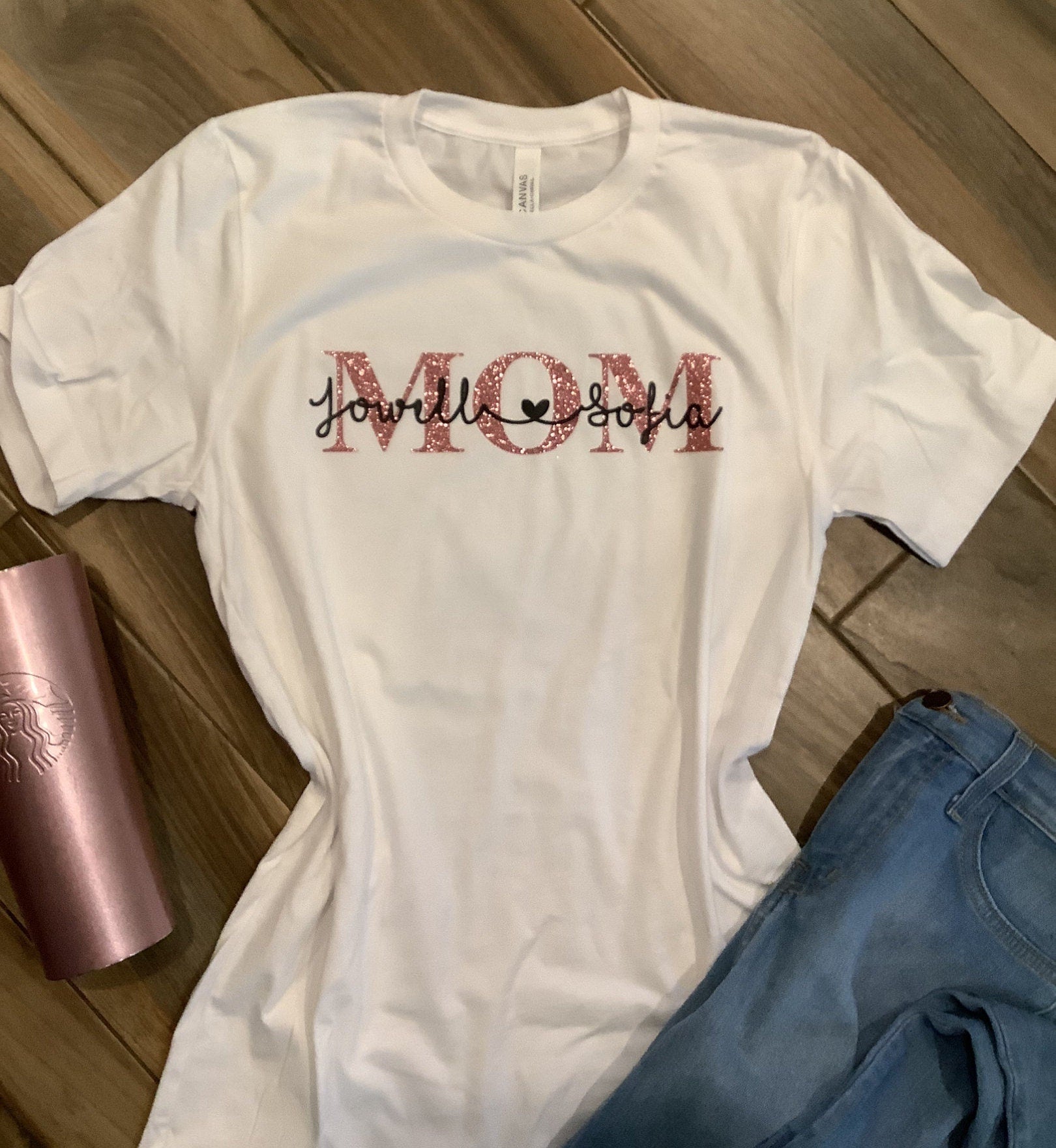 Custom Mom with Kids Names Shirt