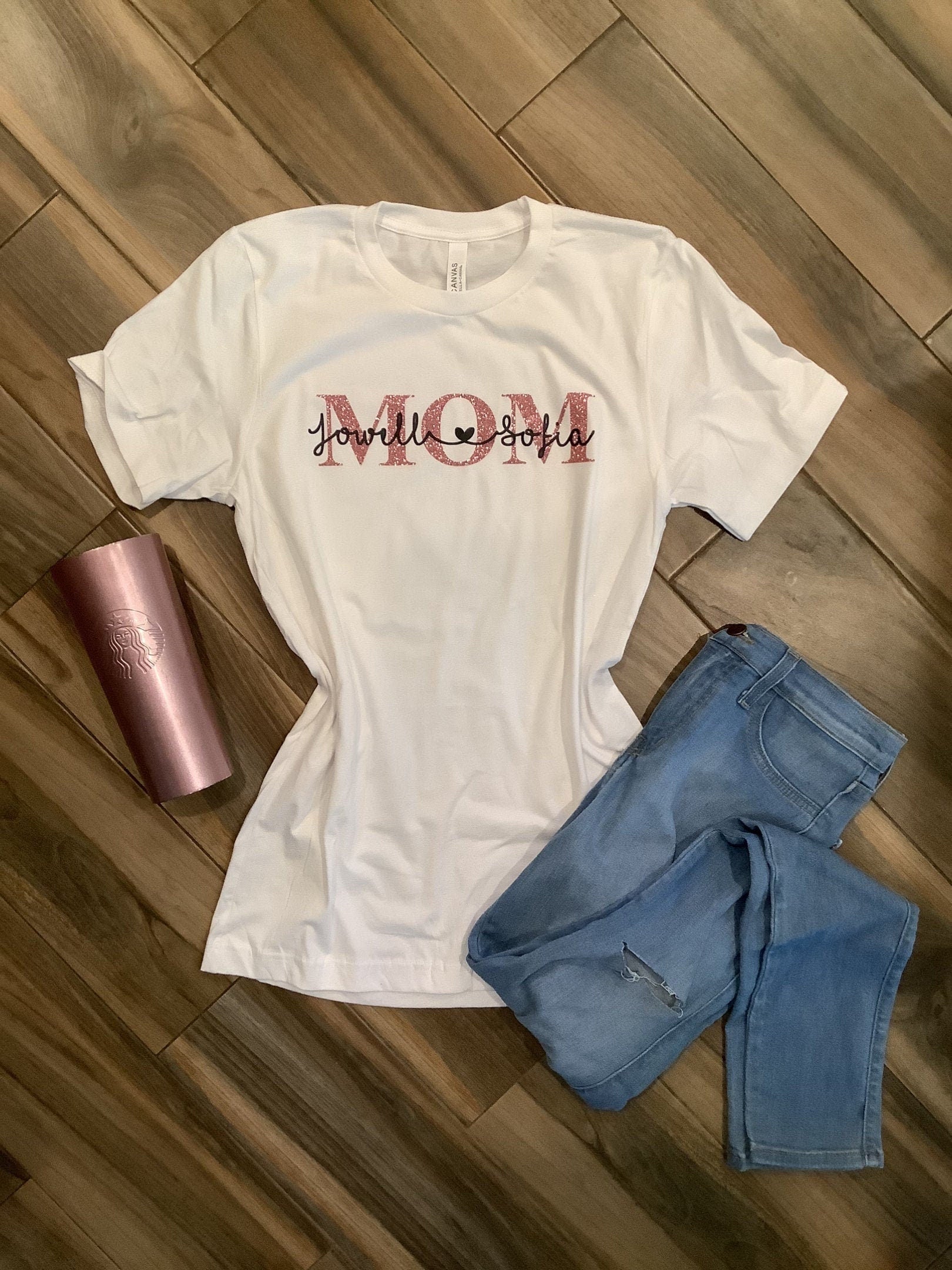 Custom Mom with Kids Names Shirt