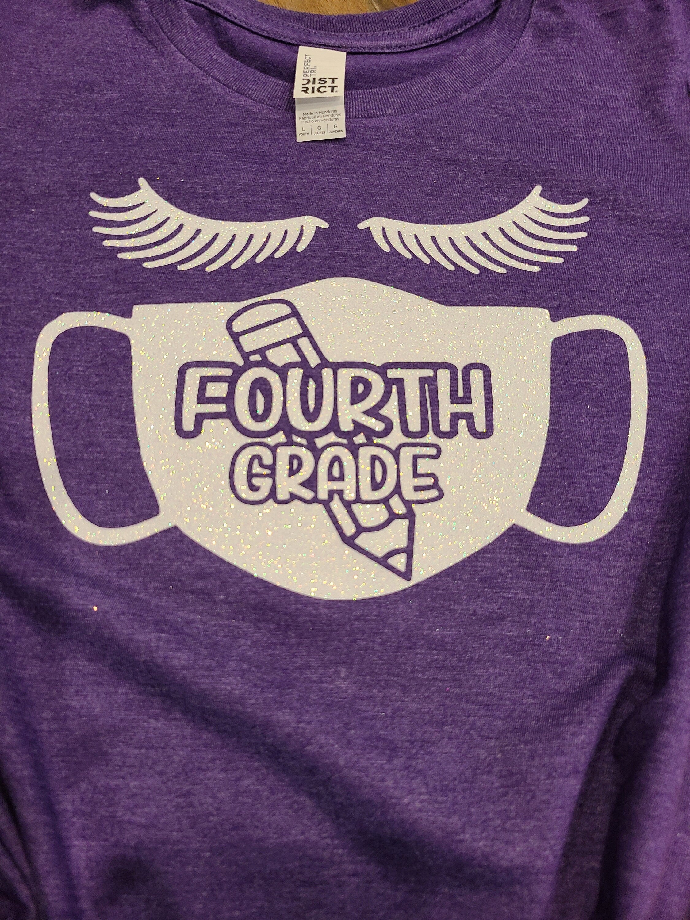 Back to School Face Mask Glitter Shirt