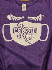 Back to School Face Mask Glitter Shirt