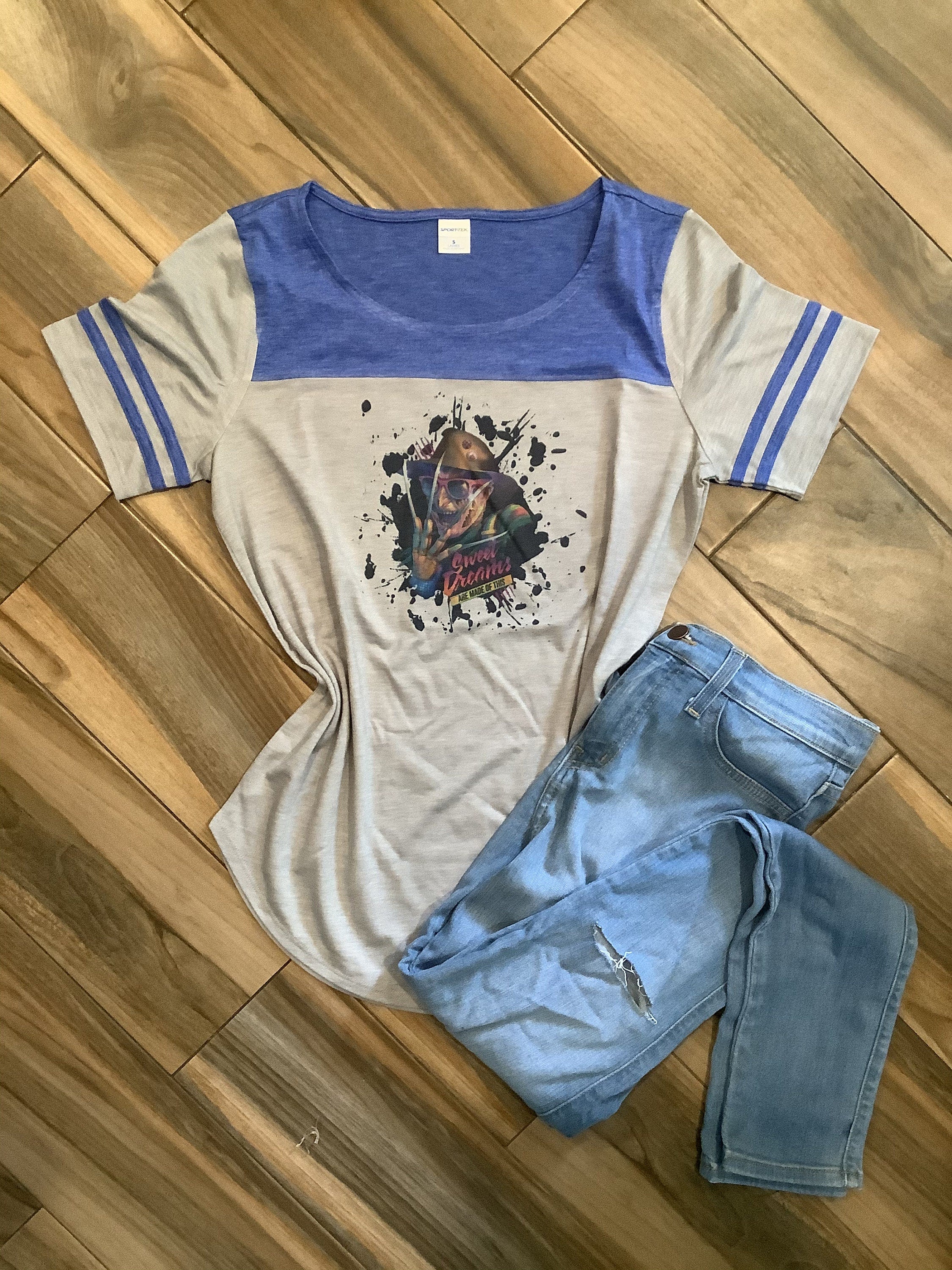 Sweet Dreams Are Made of This Freddy Krueger Halloween Raglan Tee