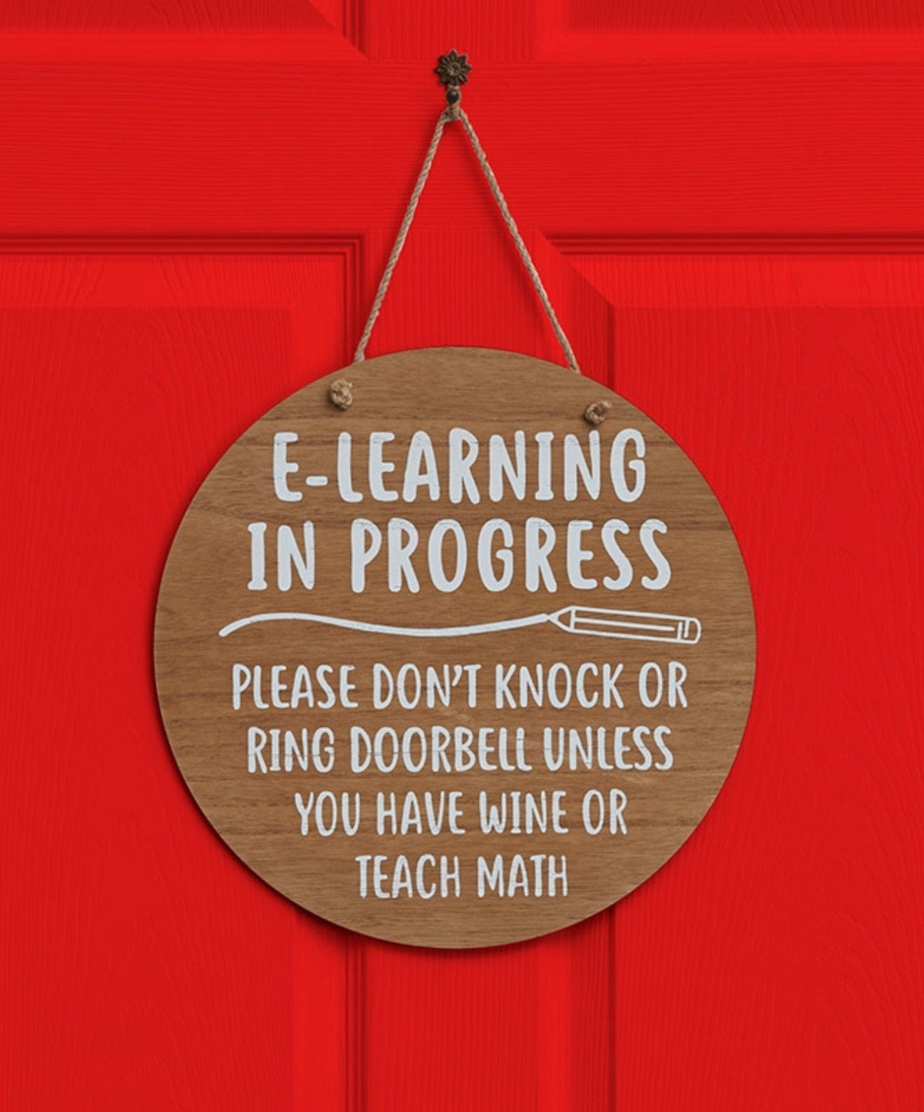 Home School E-Learning Front Porch Sign