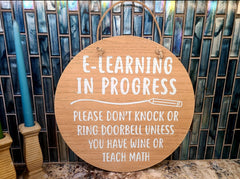 Home School E-Learning Front Porch Sign