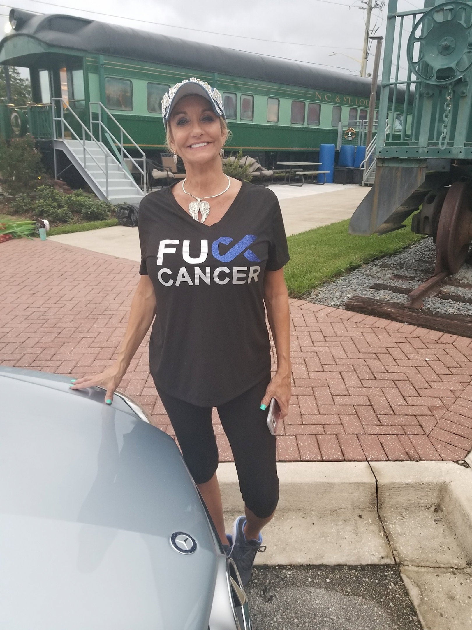 Customizable Fuck Cancer Glitter Shirt