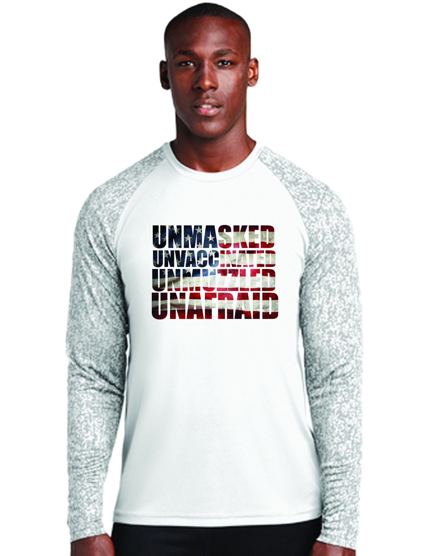 Unmasked Unvaccinated Unmuzzled Unafraid Digi Camo Shirt