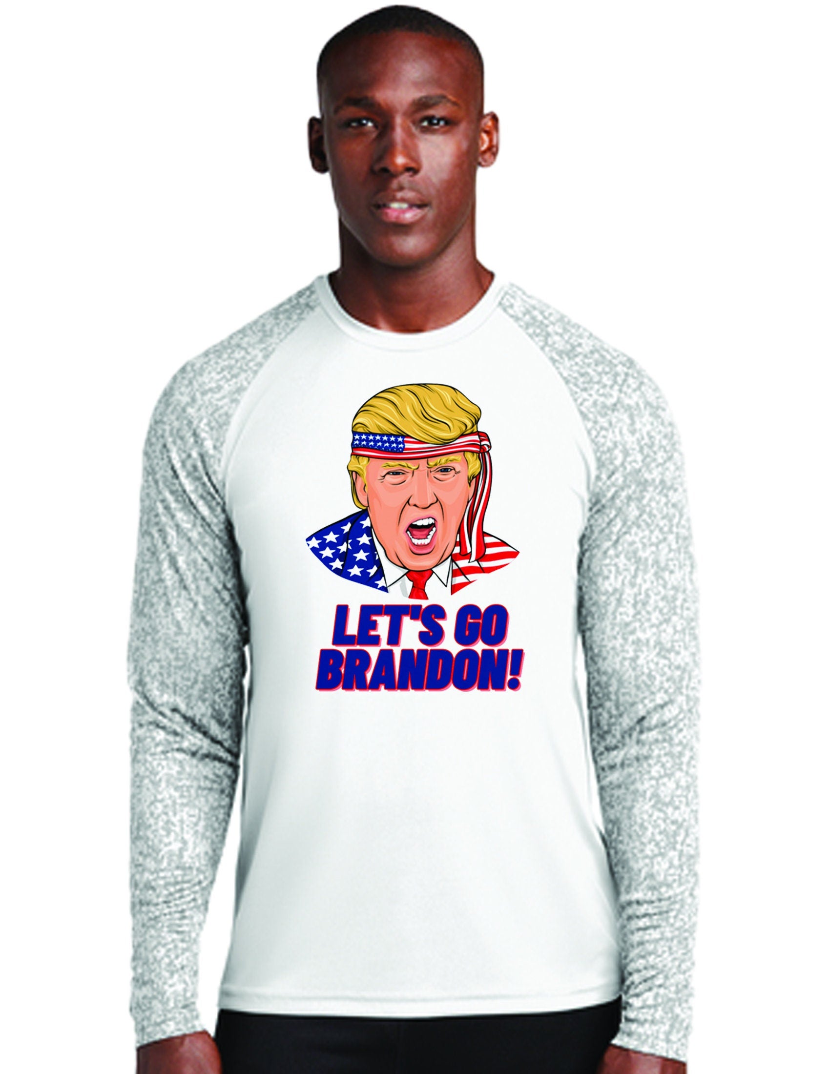 Let’s Go Brandon Trump Long Sleeve Digital Camo Shirt