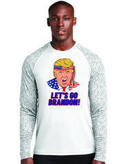 Let’s Go Brandon Trump Long Sleeve Digital Camo Shirt