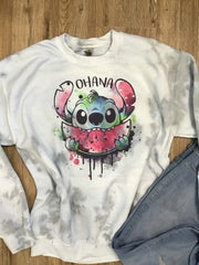 Stitch Tie Dye Watermelon Watercolors Shirt