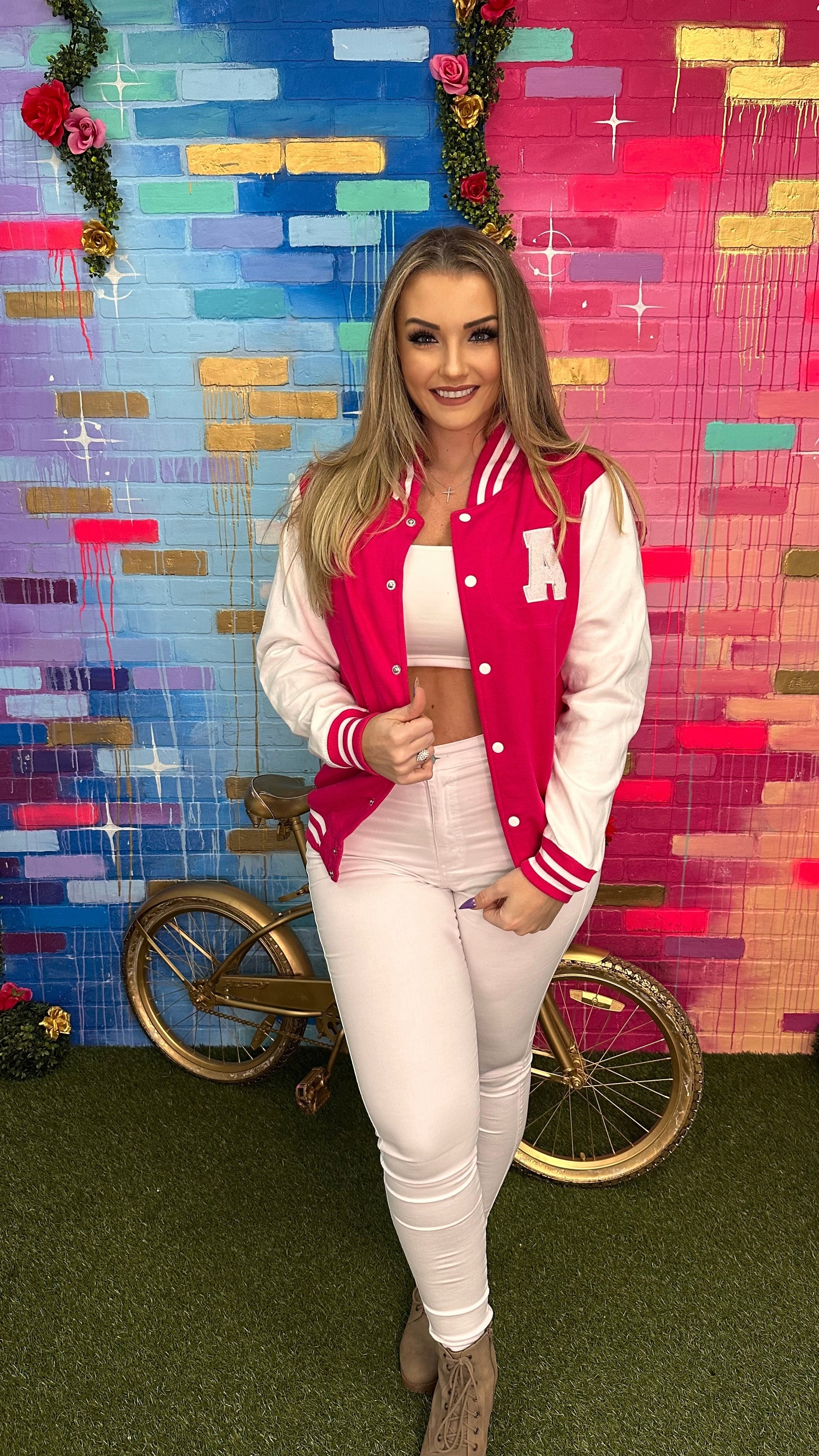 Embroidered Letterman Jacket