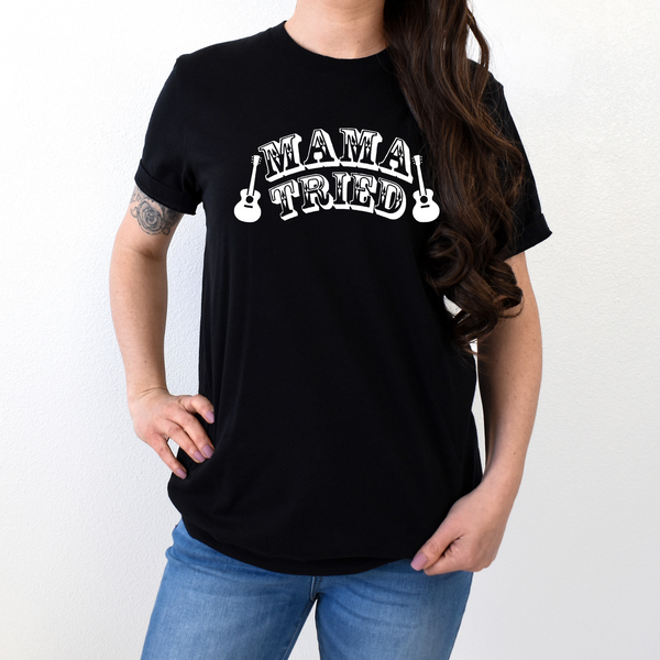 "Mama Tried" Funny Women's Tank Top - Country Music Graphic Sleeveless Shirt For Summer