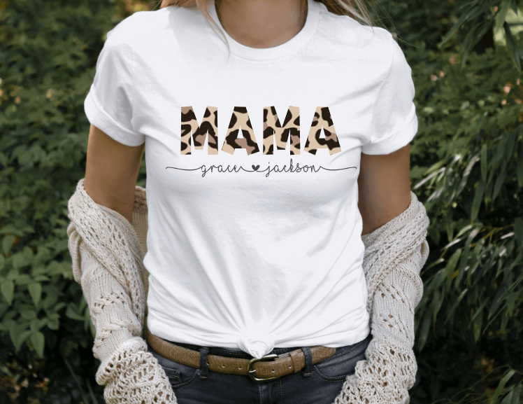 Custom Mom with Kids Names Shirt