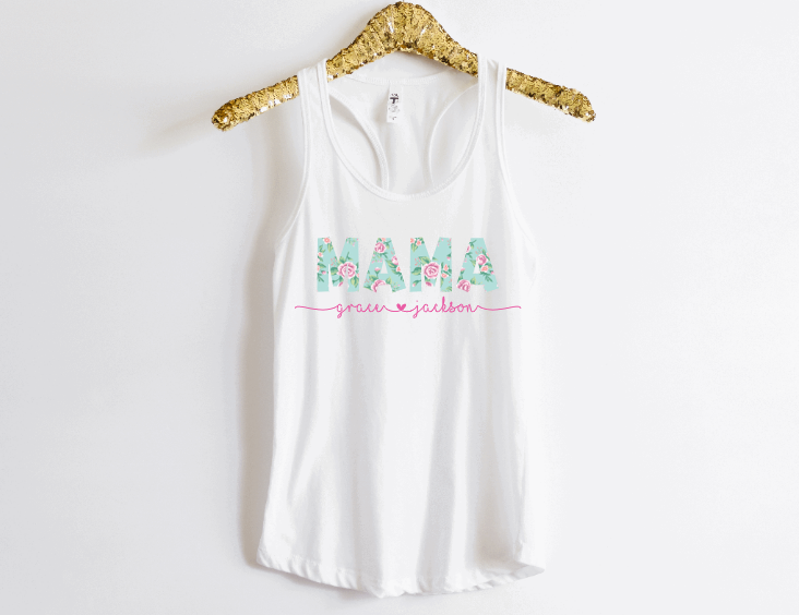 Custom Mom with Kids Names Shirt