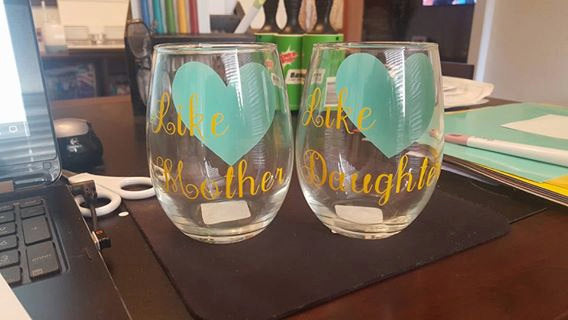 Like Mother Like Daughter Stemless Wine Glass Set