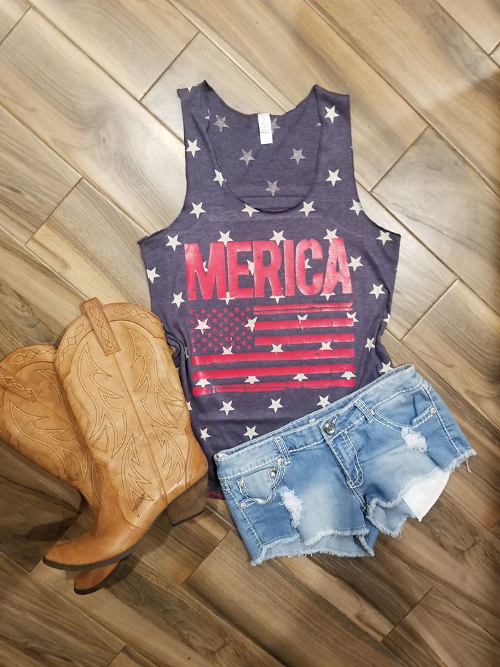 Merica Star Tank